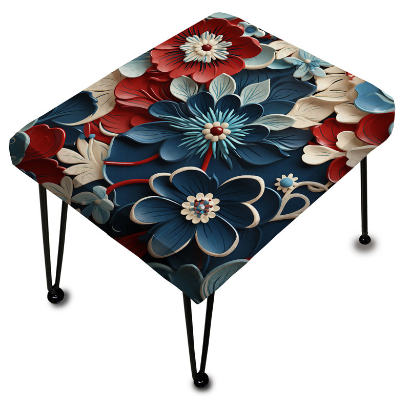 Embellissements complexes - Repose-pieds rectangulaire oriental
