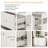 89.7'' Wooden Sideboard with Extendable Dining Table, Multifunctional Storage Cabinet with 2 Doors and 3 Drawers for Living Room, Kitchen, Study & Foyer, White-214051491