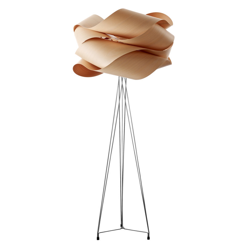 Link Tripod Floor Lamp, E26, Natural Beech