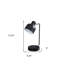 Lampe de table noire 15,25 po USB