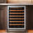 24 in Wine Cooler 61 Bottles Wine Fridge Built-in/Freestanding 40°F–65°F Wine Refrigerator