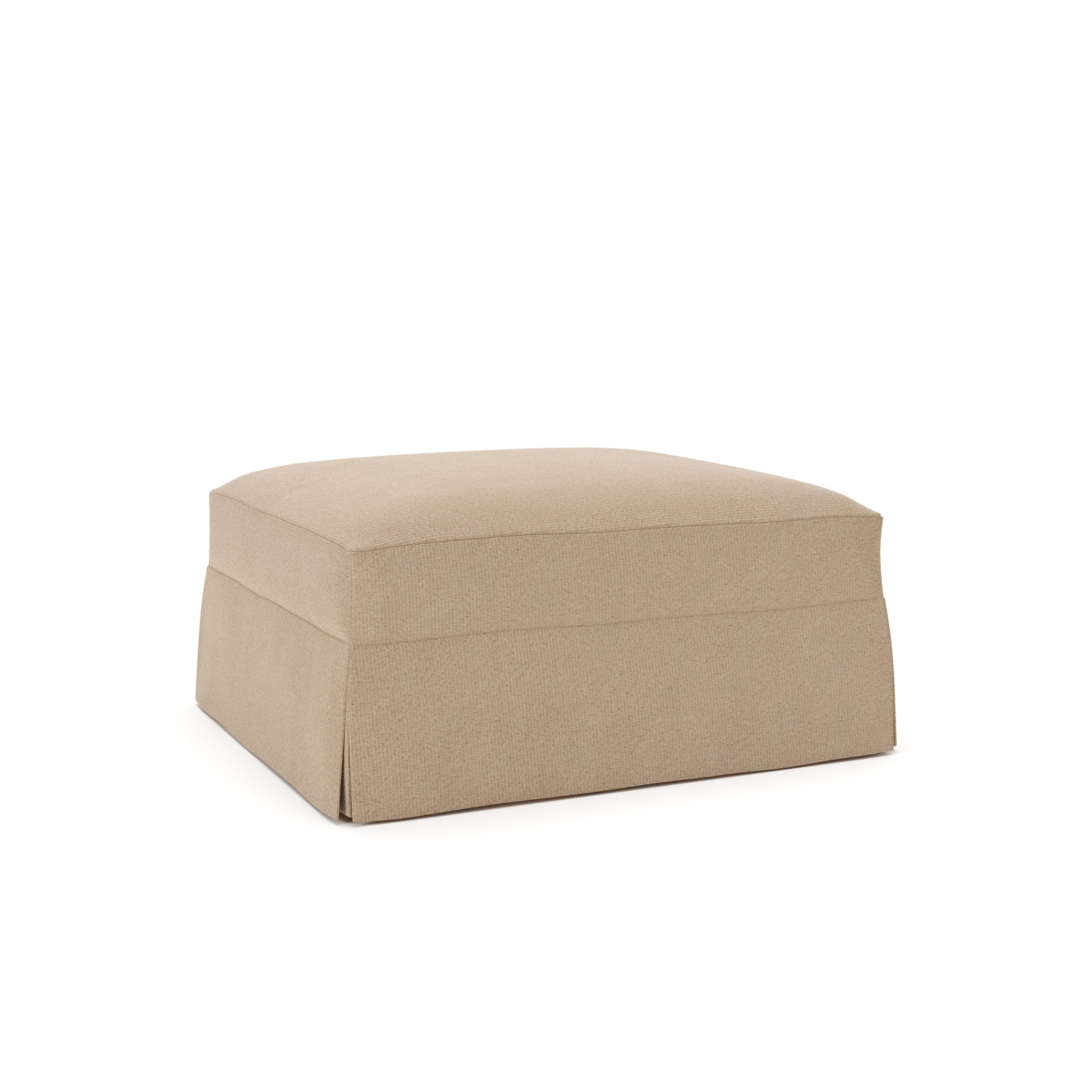 Lucia Upholstered Ottoman, Bella Toast Performance Velvet