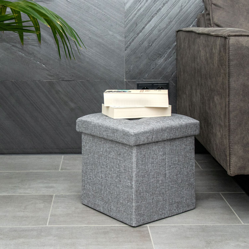 Ronta Ottoman, Grey, 30" H x 30" W x 30" D