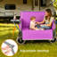 Chariot pliable convertible en banc 3-en-1 avec auvent et plateau de table pliable monté à l'arrière-1891349141