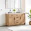 Meuble-lavabo double avec base en bois Gavino-148278213