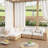  Non-See -Through Outdoor Sheer Curtains Waterproof Privacy Curtain for Patio & Gazebo, UV Blocking Light-Filtering Grommet Sheers Drapes, 2 Panels-1146419548-1146419545