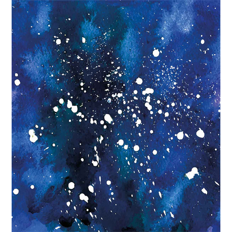 Indigo Blue and White Abstract Microfiber Duvet Cover Set