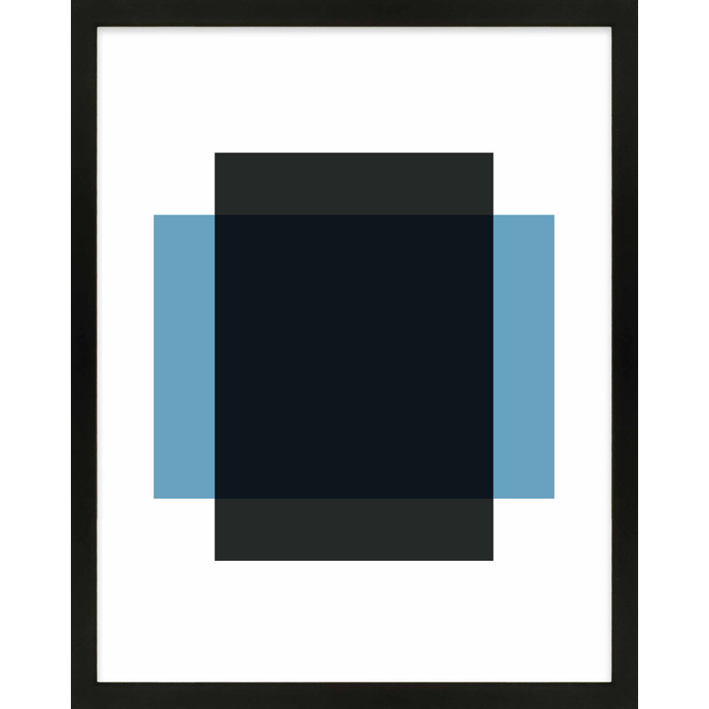 «Black & Blue 1», impression encadrée sur papier par Jacques Pilon, H 20 po x l 16 po