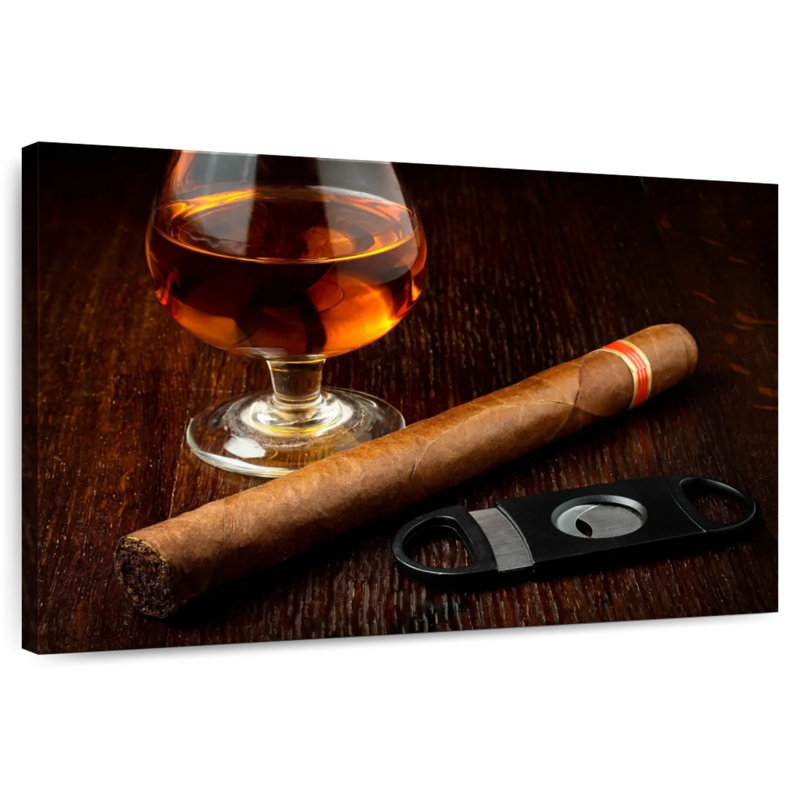 Yarlin Glass Of Rum, 8" H x 12" W