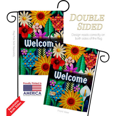 Double Sided 18.5'' H x 13'' W Polyester Flag Set
