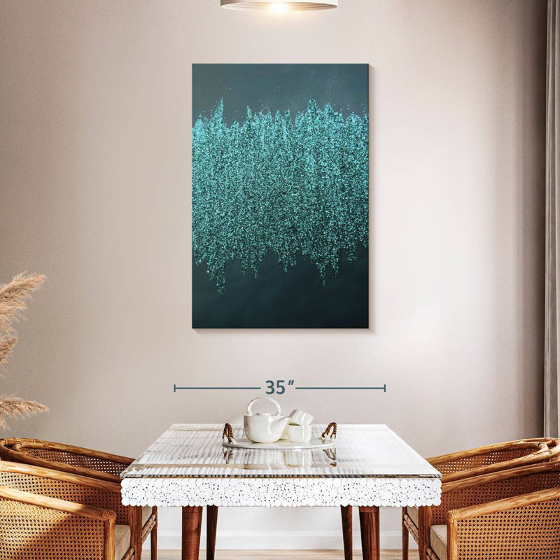 Avery Turquoise Shimmer, 45" H x 30" W