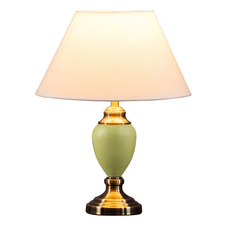Ehrenfeld 43Cm Classic Antique Touch Bedside Table Lamp, Green