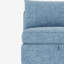 Canapé-lit modulaire convertible à 6 places, rangement sous le siège, tissu en chenille bleu antique, dossier à ressorts ensachés et coussins confortables