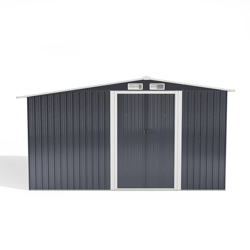4 ft. W x 8 ft. D Metal Garage Shed with Log Storage