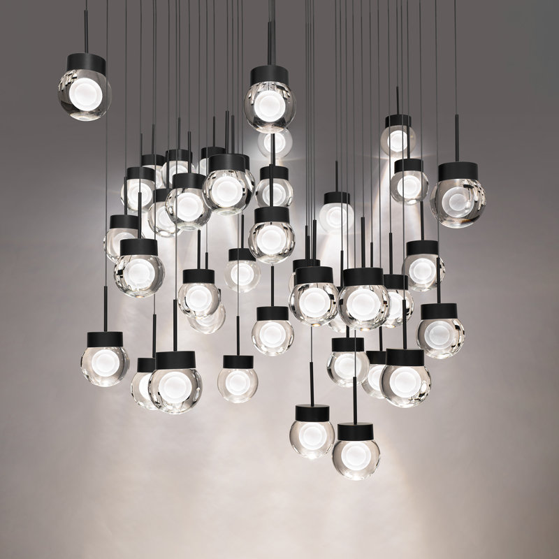 Double Bubble LED Pendant, Black, 5.5" H x 36.75" W x 36.75" D, 41
