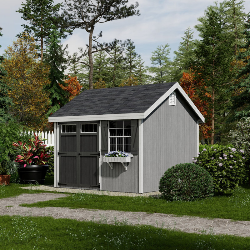 Colonial Pinehurst Outdoor Wood Storage Shed, Yes, 10' x 10'