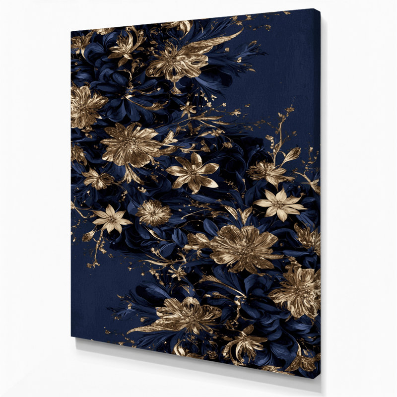 Abstrait floral 57, art mural sur toile grise, H 14 po x l 11 po
