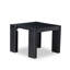 Ensemble de table de salle à manger 13 pièces Modern Xtenczar, table rectangulaire et 12 chaises empilables en tissu de lin noir, finition noire brossée-124569961-124569962-124569968