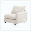 Canapé modulaire en L 4 pièces avec canapé et repose-pieds 4 pièces