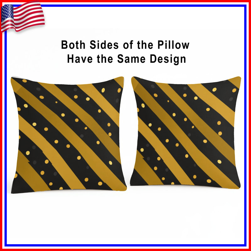 Stripes Throw Pillow, Pattern Double Sided Pillows, 16 x 16 inches