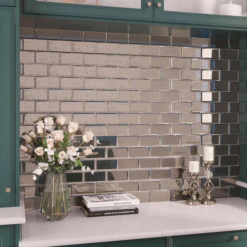 Glister 3" x 6" Glass Brick Look Subway Wall & Floor Tile