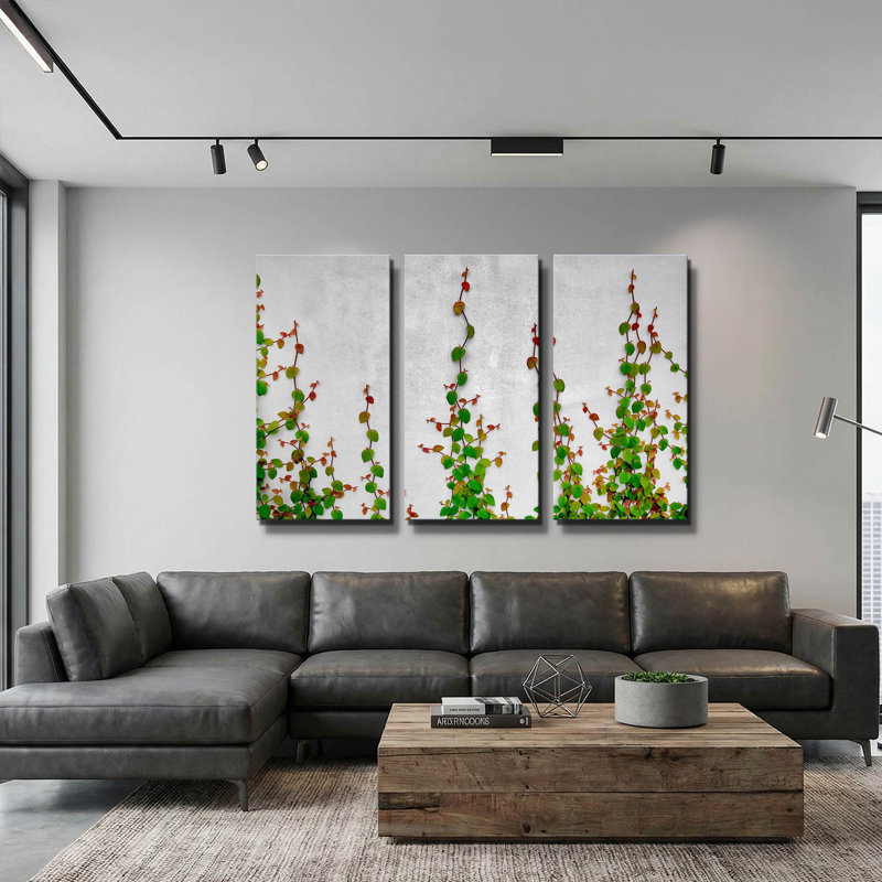 « Vigne » de Dennis Frates, triptyque mural, 152 x 102 cm, 60 po x 40 po