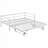 Twin Size Metal Daybed with LED and Adjustable Trundle, Pop Up Trundle-1499366350