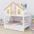 Wooden Bunk Bed House Design with Roof Door Window Storage Drawers and Staircase-1269513516