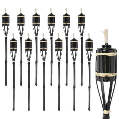 Bamboo Garden Pathway Fire Tiki Torches