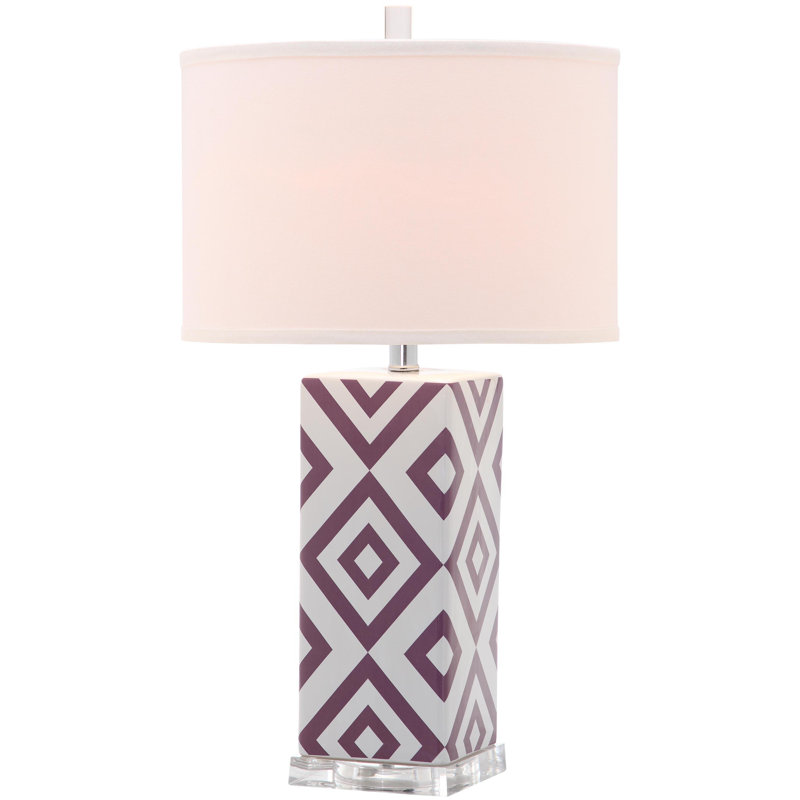 Lampe de table 27 po Blerina, Mauve clair