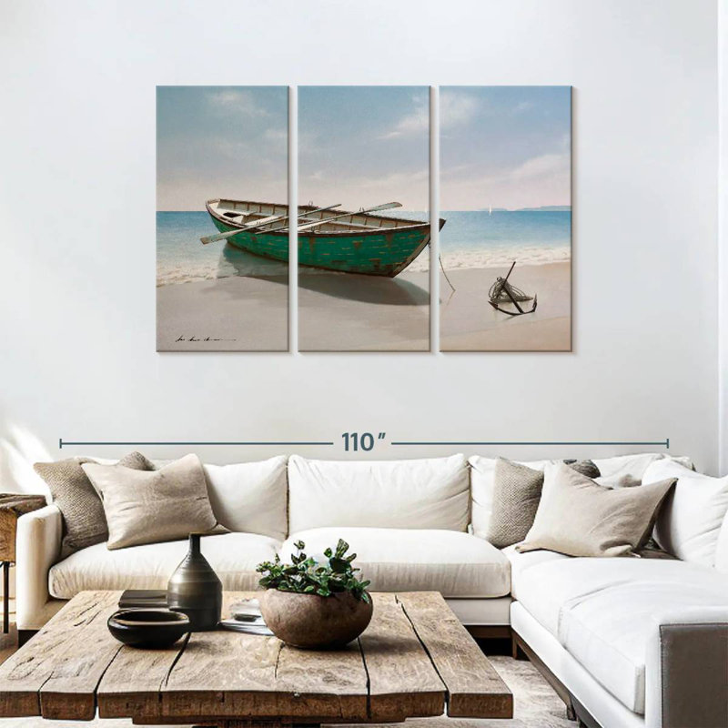 Mehar Green Boat, 48" H x 74" W