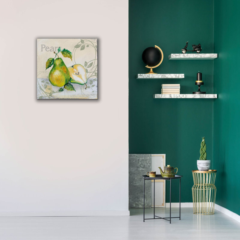  «Tutti Fruiti Pear» par Jean Plout, art mural sur toile, H 26 po x l 26 po x P 1,5 po