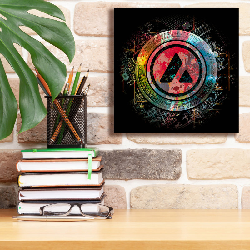Art mural sur toile Ebal Designs «Avalanche Crypto Power» par Epic Portfolio, H 12 po x l 12 po x P 0,75 po