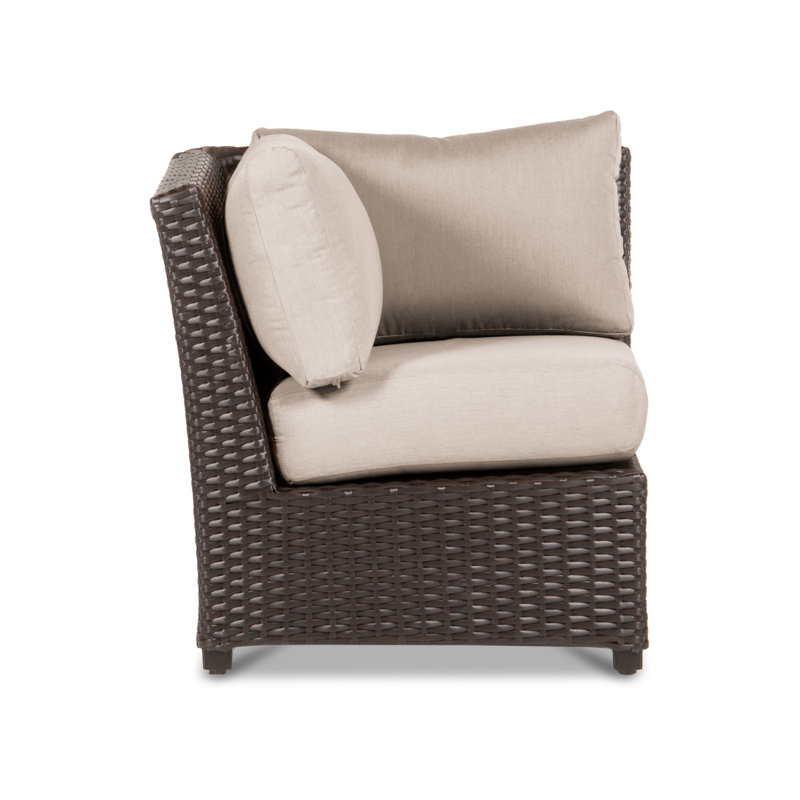 Siesta Key Outdoor Corner Wedge Lounge Chair, Cast Ash Sunbrella® Plainweave