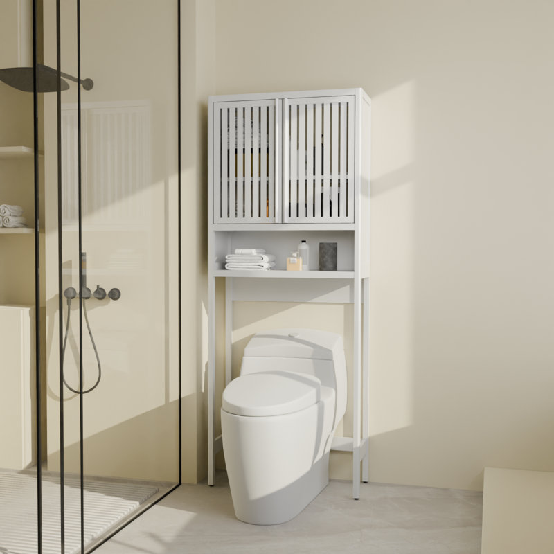 Tablette de rangement pour toilette, salle de bain privée, salle de lavage, peu encombrante, blanc
