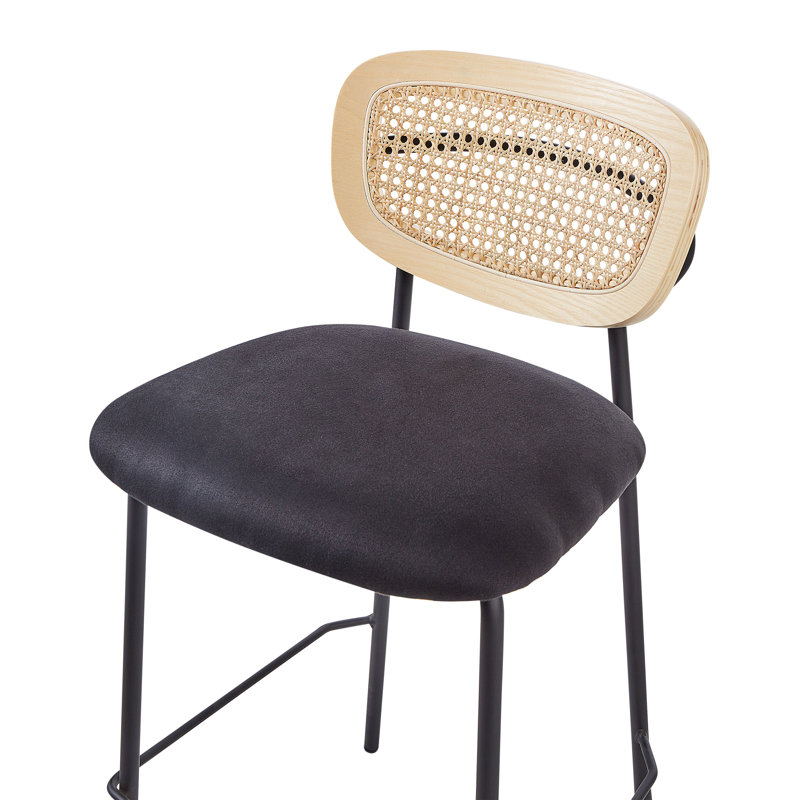 Altonette Upholstered Counter Stool, Black