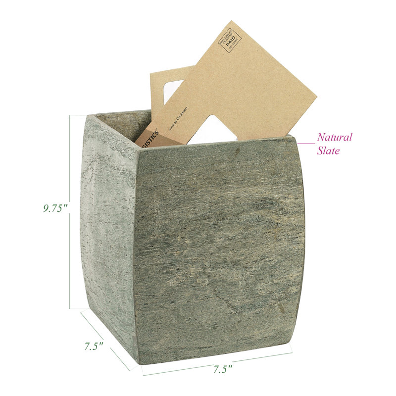 Jordon Stone Open Waste Basket