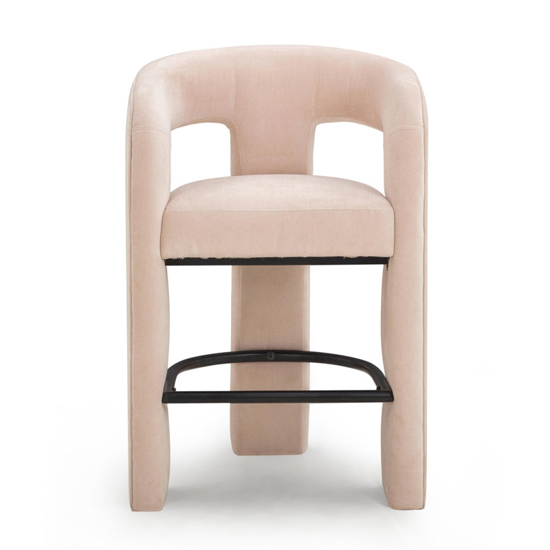 Tabouret de comptoir Malone, Tabouret de comptoir (siège d'une hauteur de 26 p, Rosé