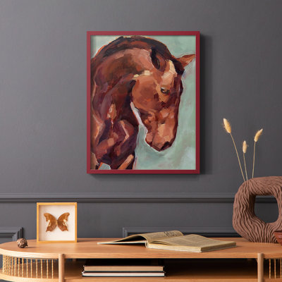 «Paint by Number Horse II», reproduction encadrée - bois massif