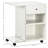 Mobile Printer Stand, Rolling File Cabinet Cart With Wheels, Adjustable Shelf, Drawer And CPU Stand, White