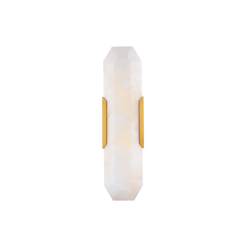 Toulouse Aluminum LED Flush Mounted Sconce, Aged Brass, 24" H x 6.38" W x 4" D