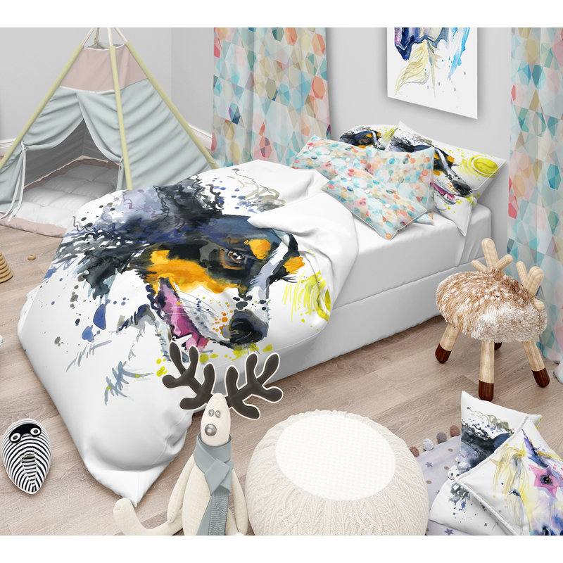 Ensemble de housse de couette moderne et contemporaine, Housse de couette double / grand et 2 taies