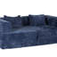 Canapé-lit convertible au sol avec structure de forme fixe, aucun assemblage requis, tissu chenille pour le salon et la chambre à coucher-241458935