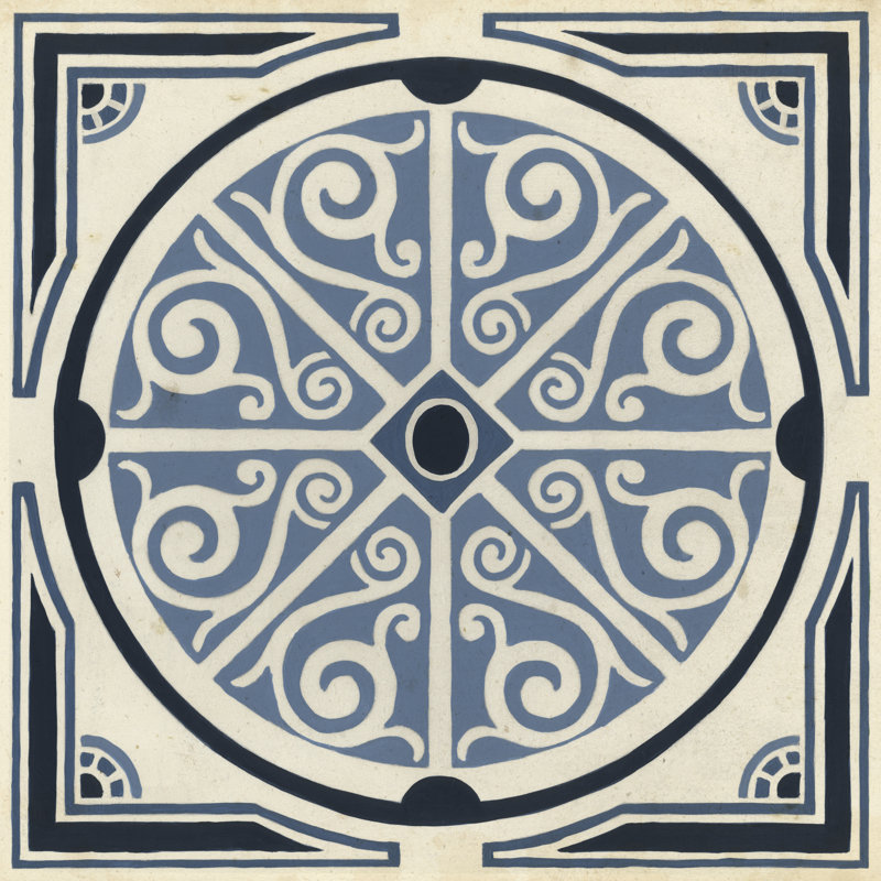 Motif indigo II, H 20 po x l 20 po x P 1,25 po