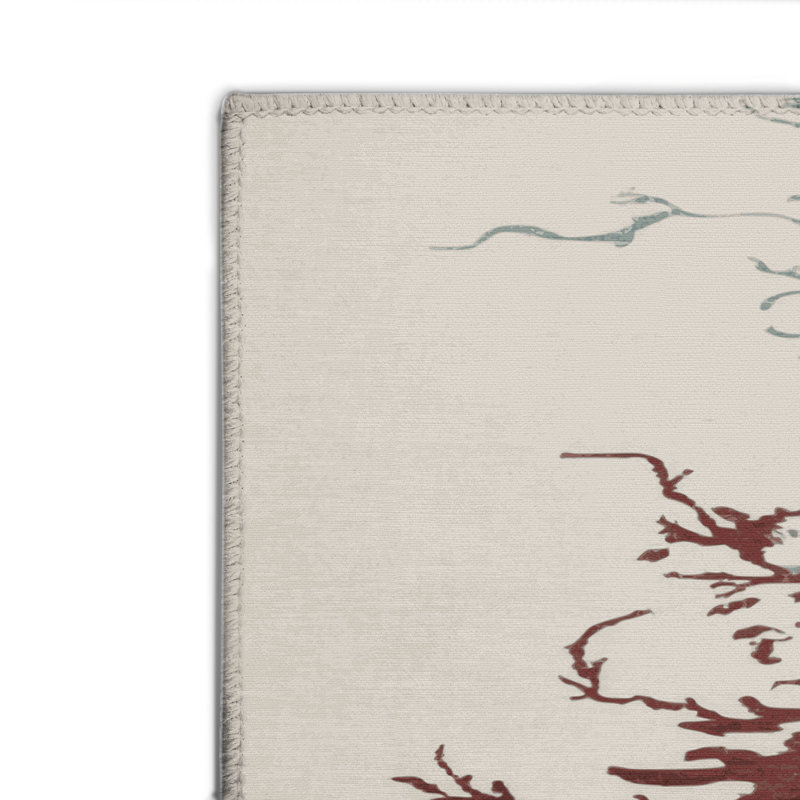 Tapis intérieur et extérieur gris Watercolor, Rectangle 4pi x 6 pi