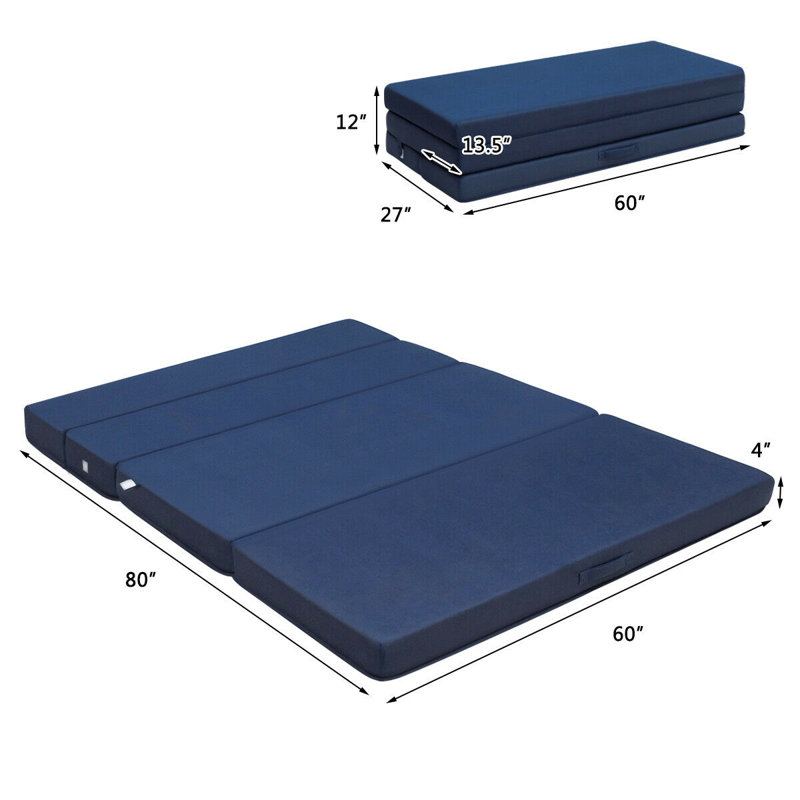 Miriam 4'' Memory Foam Futon Mattress Futon  Mattress