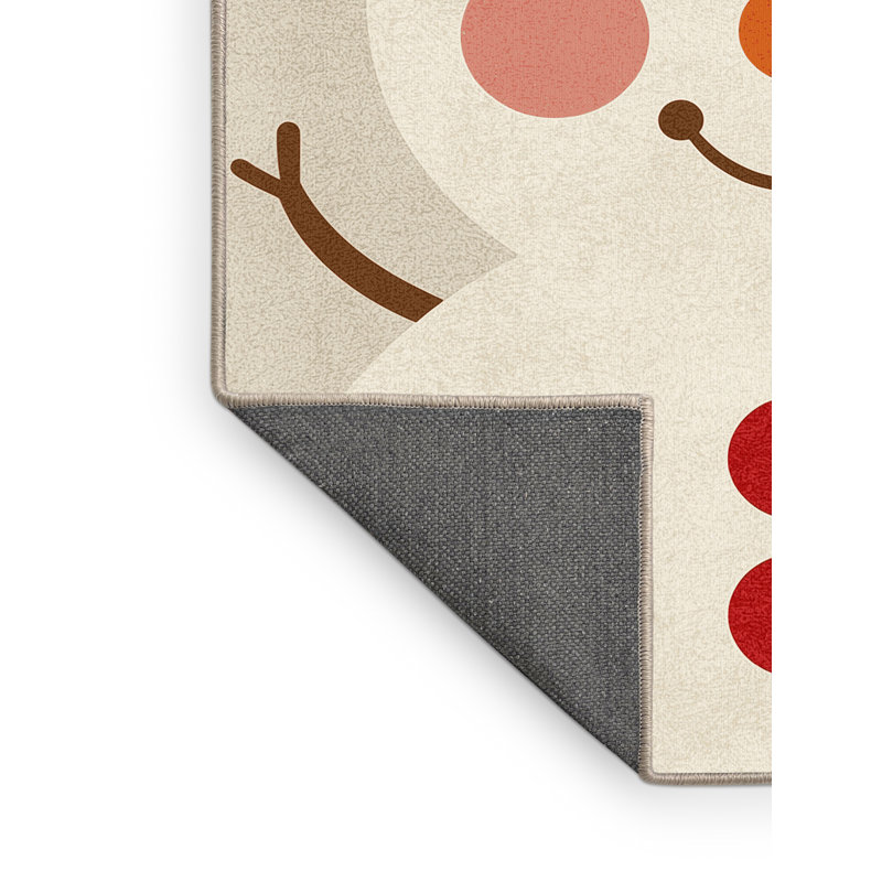 Soft Plush Fegan Christmas Modern & Contemporary Abstract Area Rug in Beige – Beige Binding, 7x10