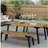 1 DINING TABLE+2 DINING BENCHES