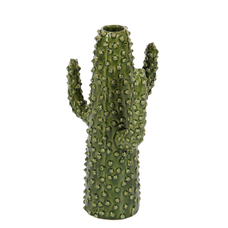 Green Ceramic Cactus Decorative Table Vase