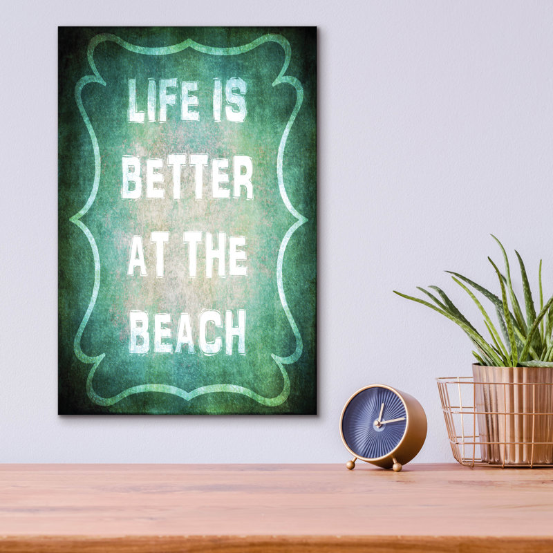«Good Times Better Beach» par Lightbox Journal, art mural en verre acrylique, H 16 po x l 12 po
